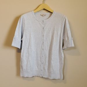 ⭐LOFT baby blue short sleeve cardigan